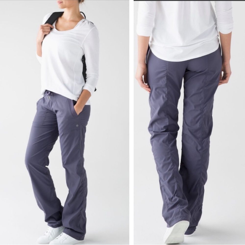 Lululemon Studio Pant II No Liner Stretch Pockets Straight Leg Waist Cord Gray 6